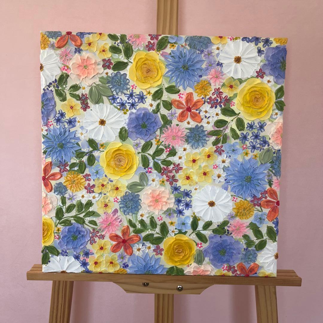 絵画 フラワー フラワーインテリア ボタニカル 花の絵 花柄 花 立体絵