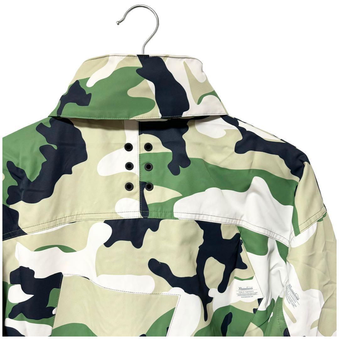 新品 ラッセルノ ゴルフ 2Way カスタム ロング ジャケット カモ L 5