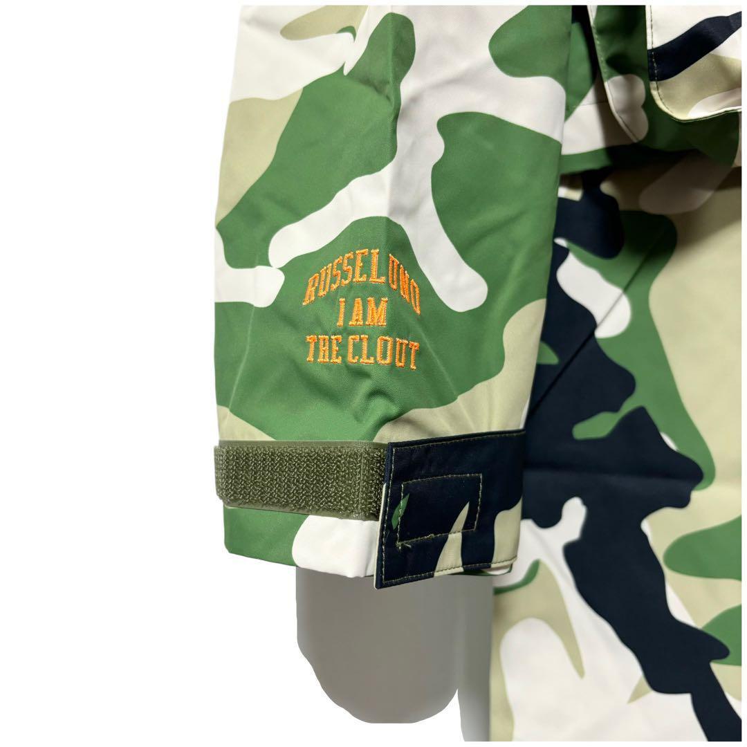 新品 ラッセルノ ゴルフ 2Way カスタム ロング ジャケット カモ L 5