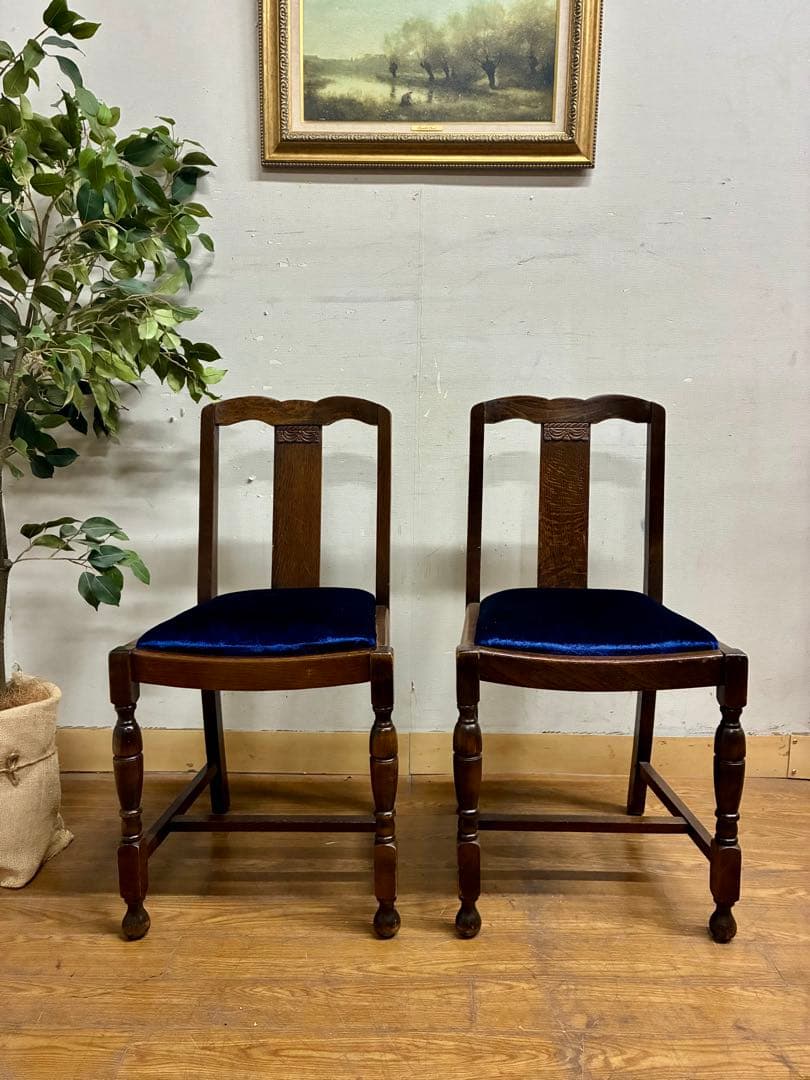 管430☆送料無料☆イギリス製☆アンティーク☆バルボスレッグ☆ダイニングチェア