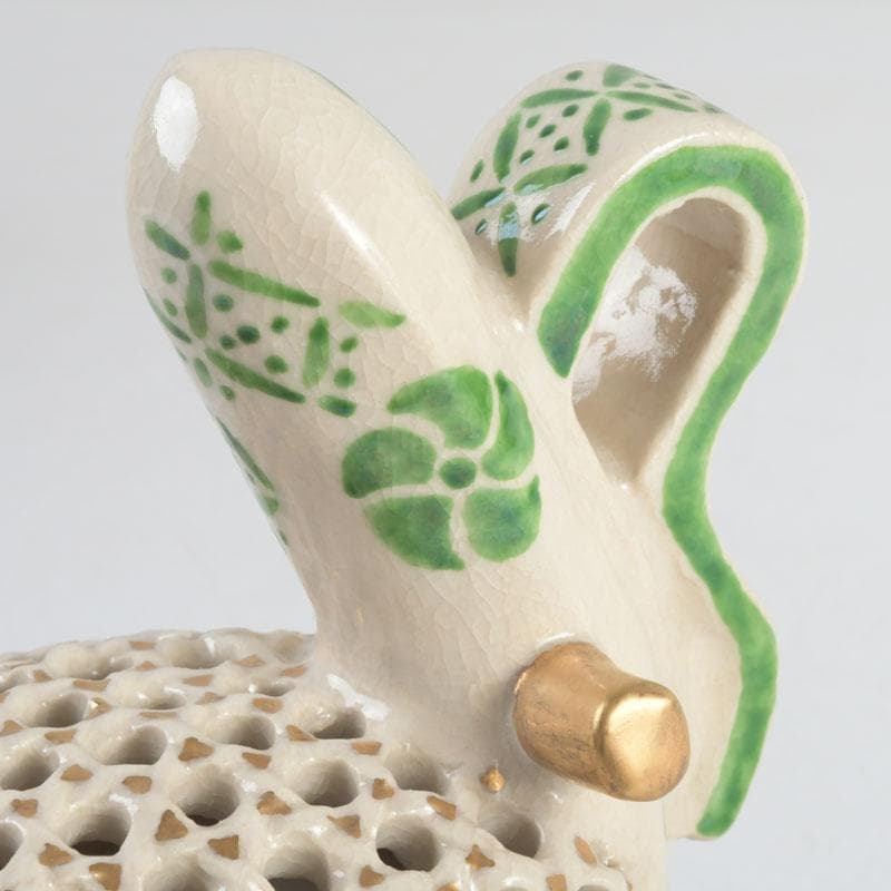 茶道具　九谷焼　九谷峯久　園江久雄作　仁清写　冠　香炉　共箱　V　9422