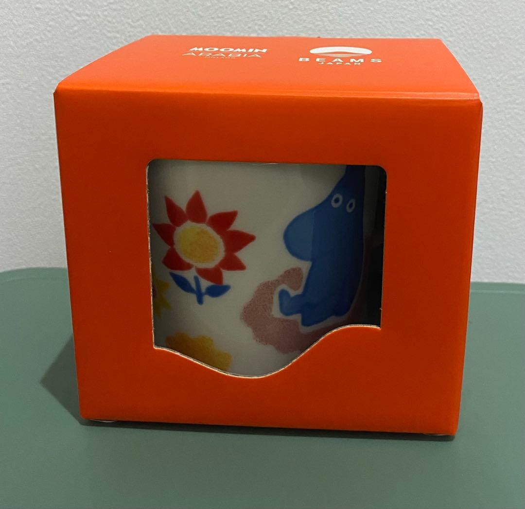【新品未使用】ムーミン ハンドペイントマグと缶バッチのセットビームスコラボ
