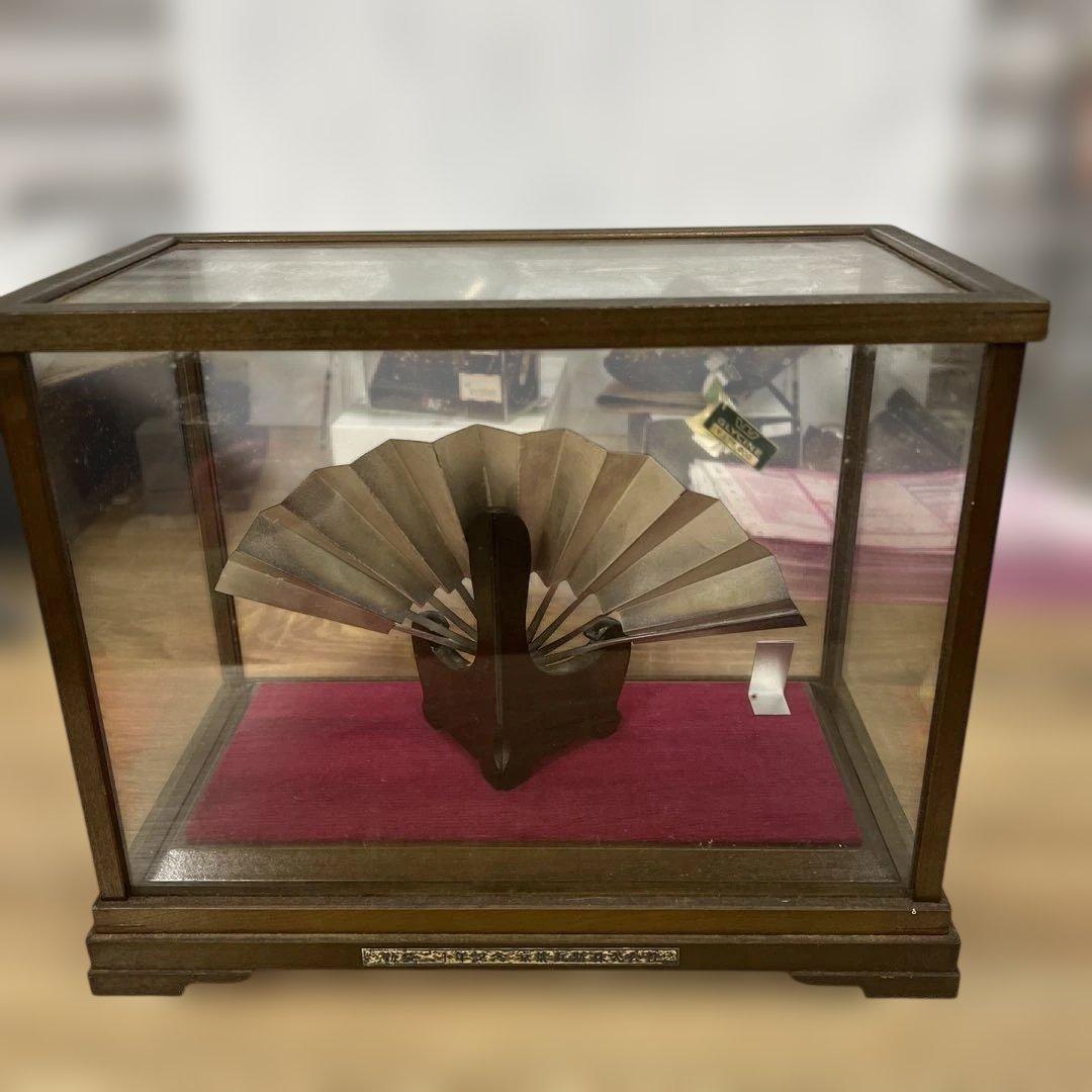 217 純銀製　扇子額飾り