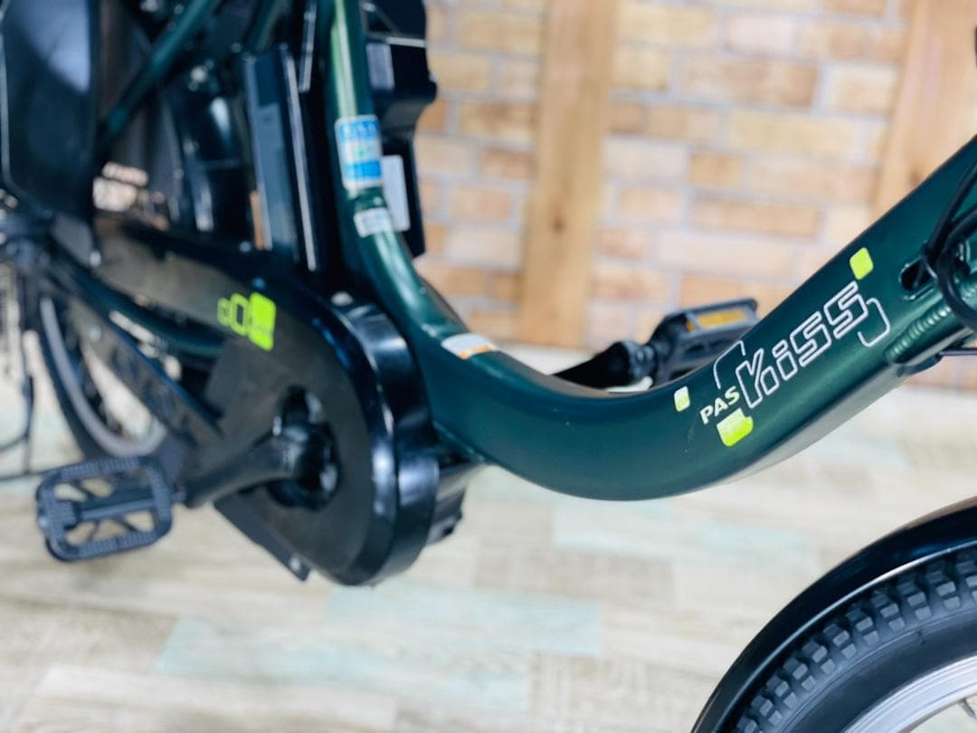 H1183 No１モデル マット系グリーン ヤマハ　子供乗せ電動アシスト自転車