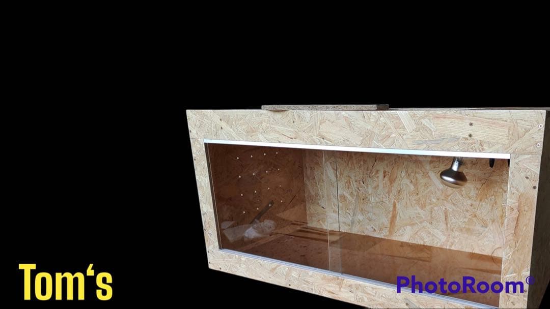 爬虫類ケージ　77×35×35㎝　付け木なし　キャップ①