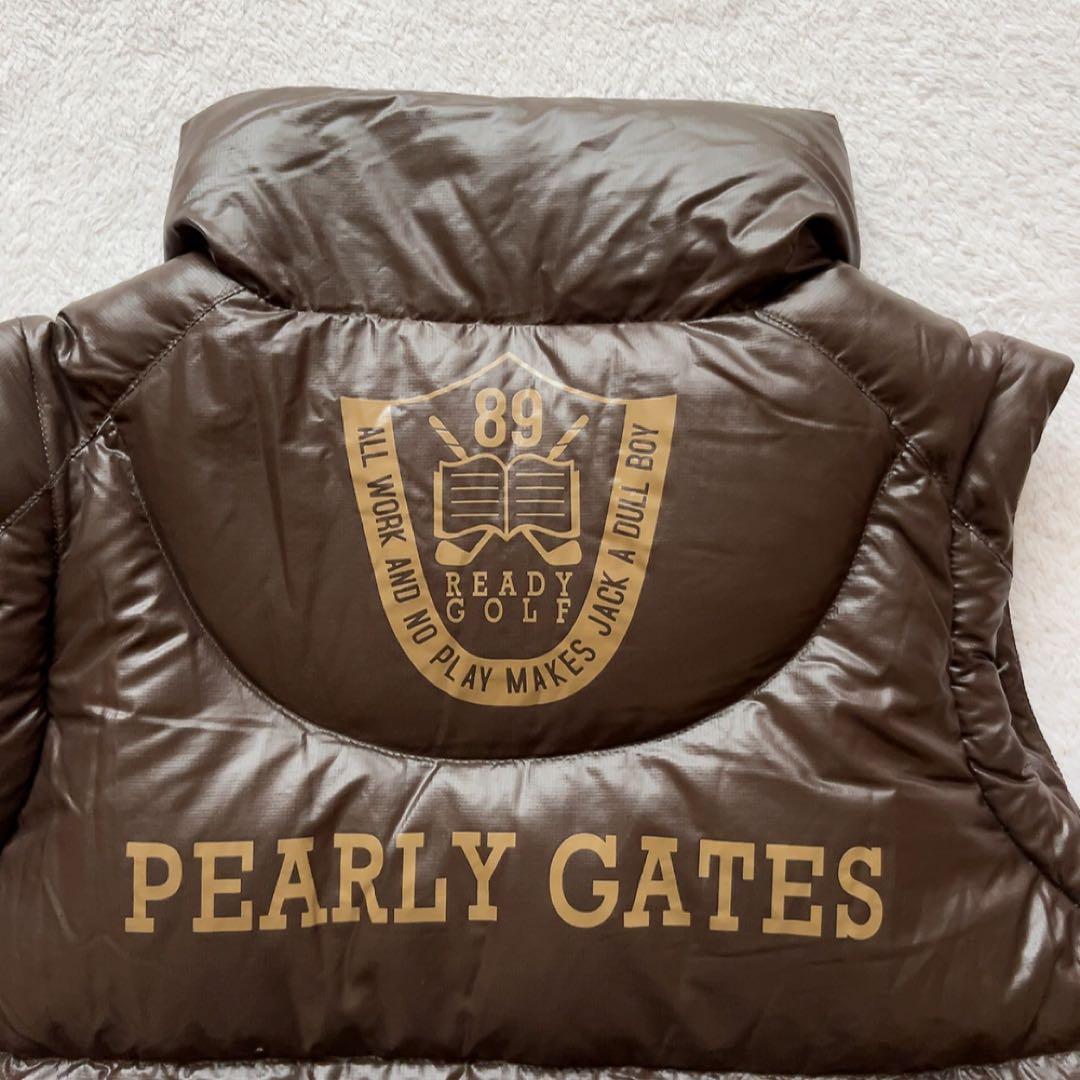 極美品　パーリーゲイツ 2way　ダウン　ジャケット　ベスト　軽量　ブラウン