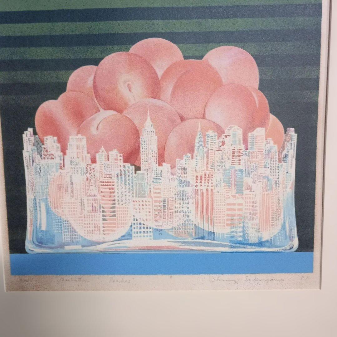 5681）作山畯治 リトグラフ？ (Manhattan Peachs)