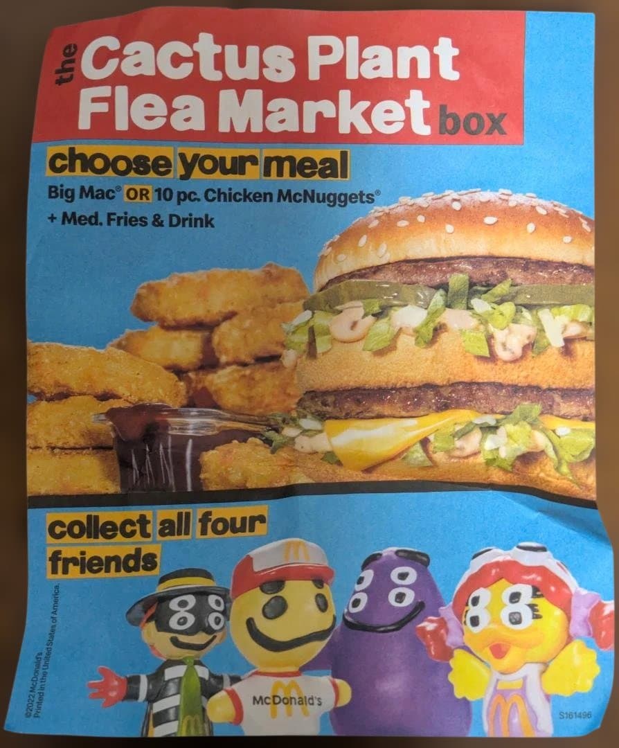 【未開封・全4種コンプ】マクドナルド × CPFM コラボフィギュア 6個セット