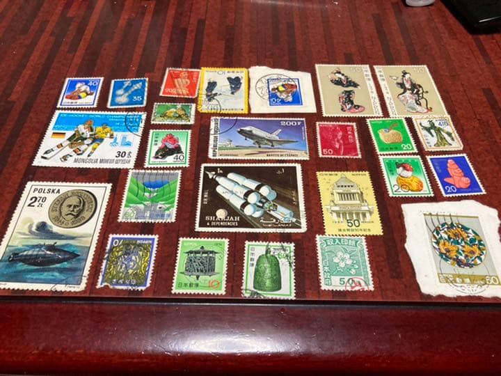 古い切手 使用済みもあり