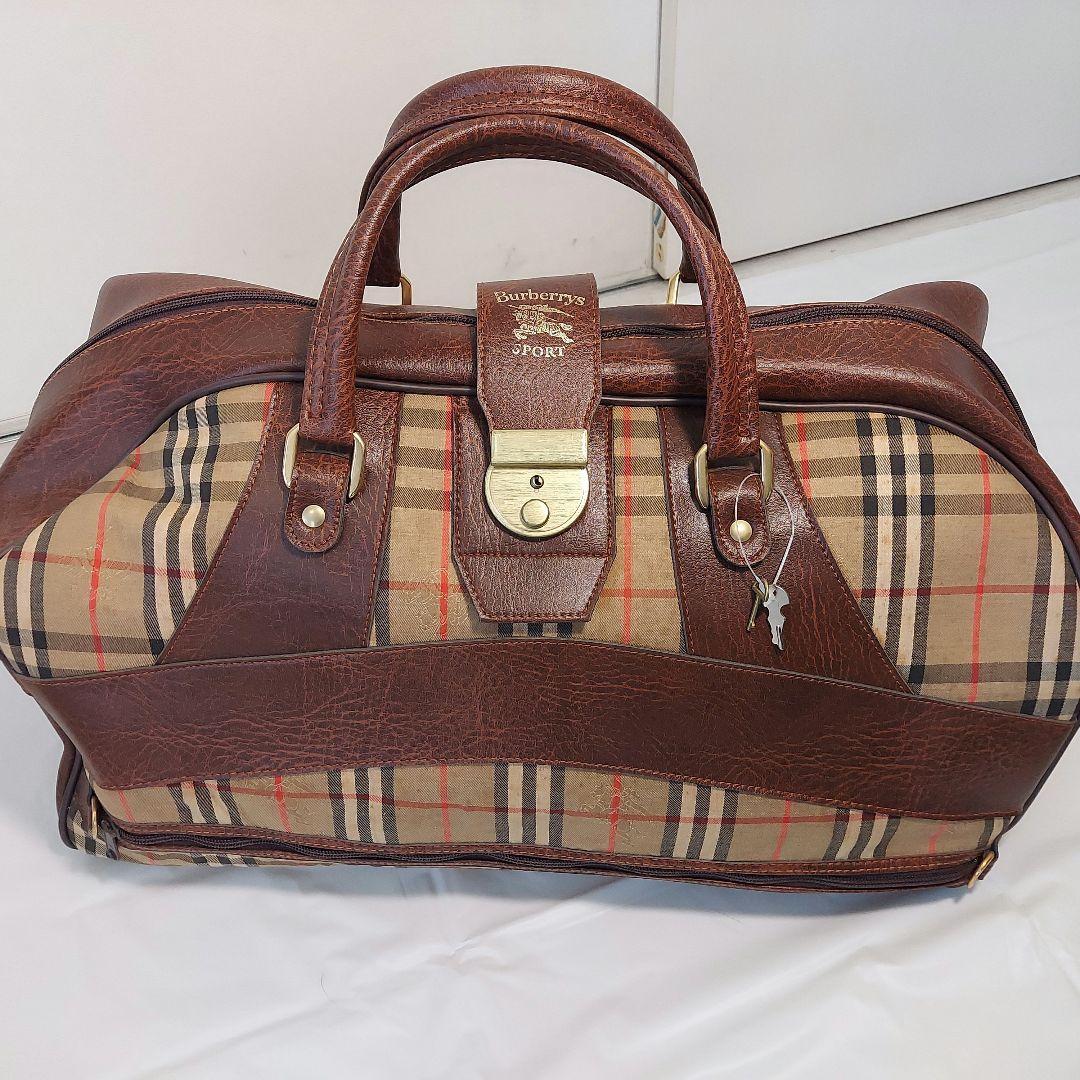 ★Burberryes SPORT Big ボストンバック ◎vintages