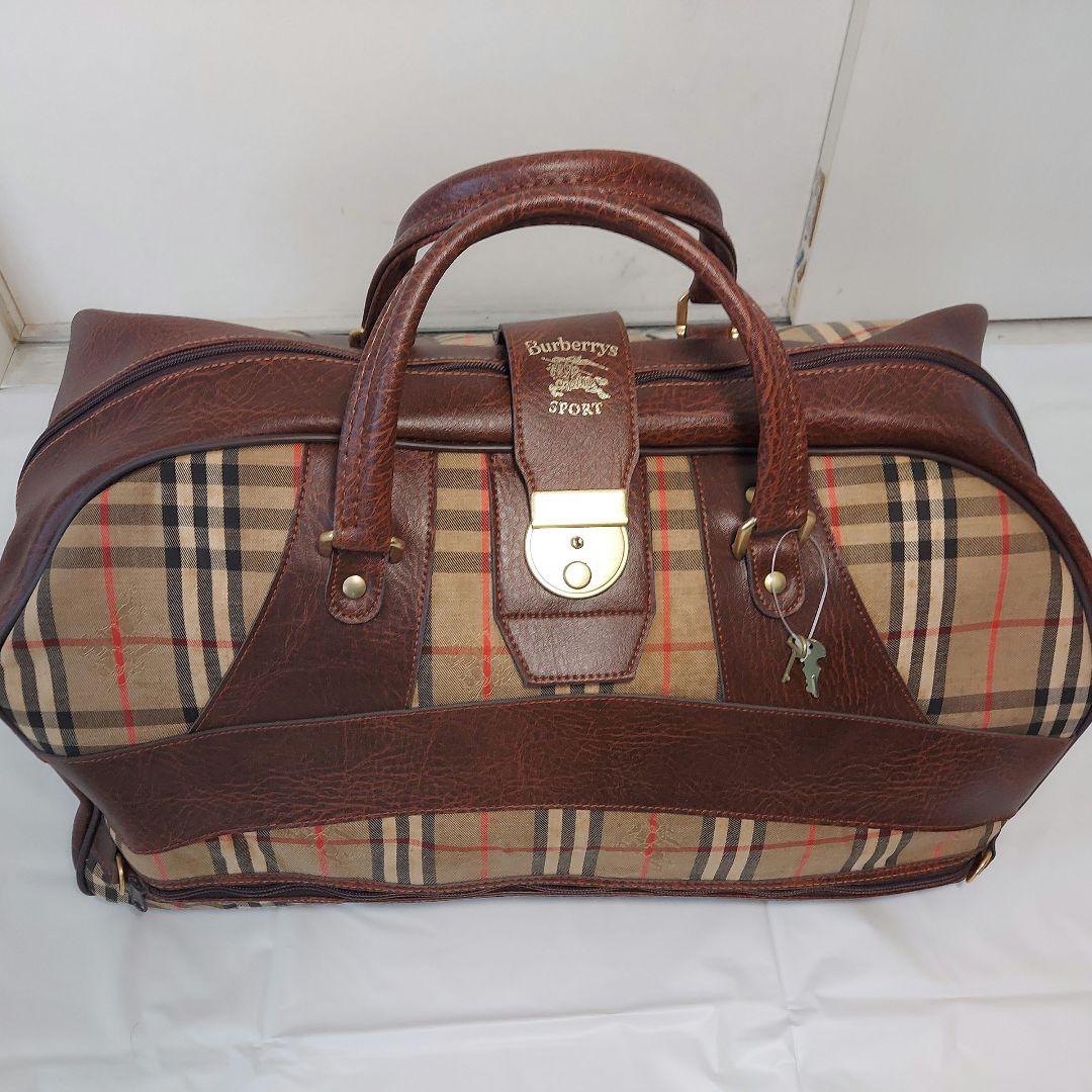 ★Burberryes SPORT Big ボストンバック ◎vintages