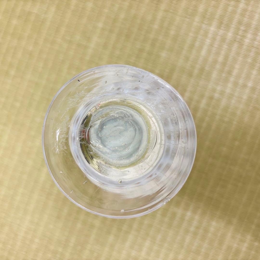 氷コップ 赤い縁 乳白色 足付きグラス 3個セット