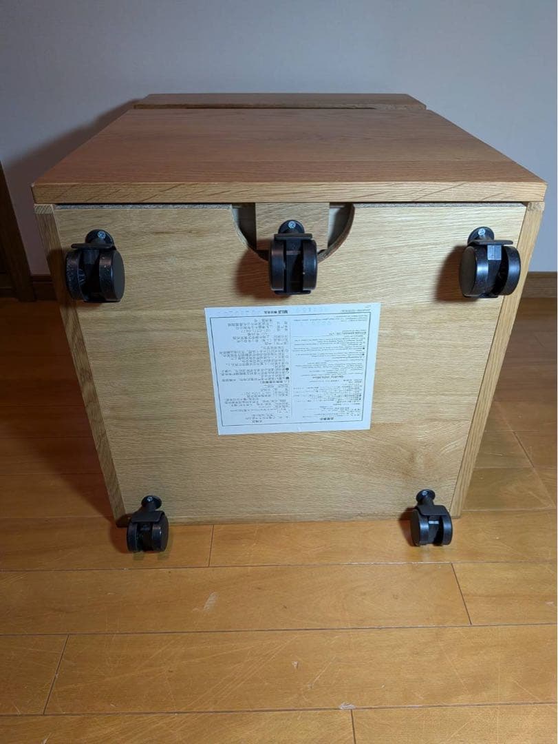 ■送料込■無印 MUJI 無垢材デスクキャビネットワイド オーク材脇机引出し収納