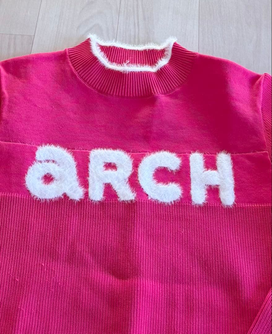 archivio アルチビオ　部分シャギー長袖ニットプルオーバー　サイズ38