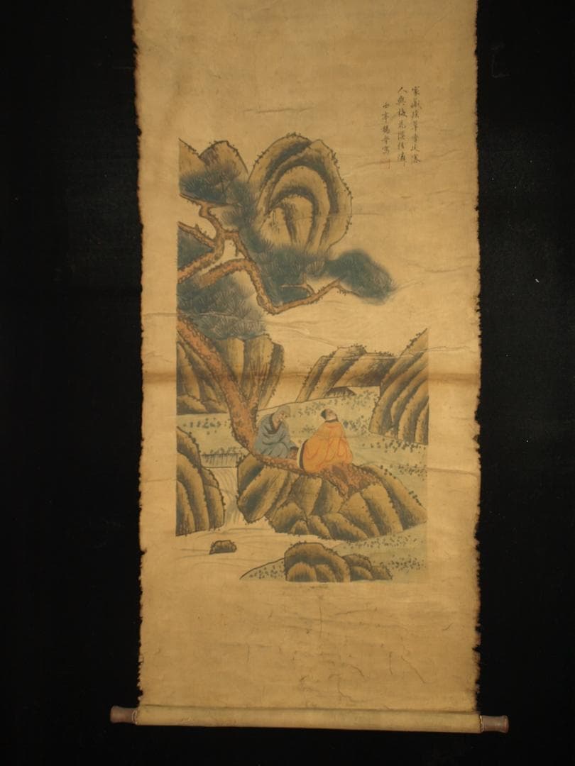 中国古美術　中国清時代の人物図　肉筆絵　激安骨董品 BD298A13-2