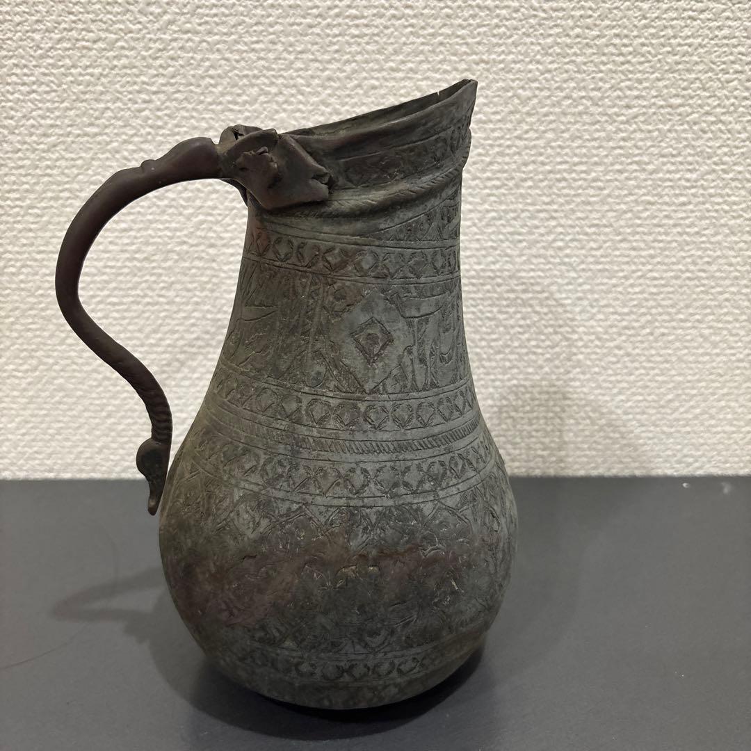 アンティーク　ポット　水差し　銅製