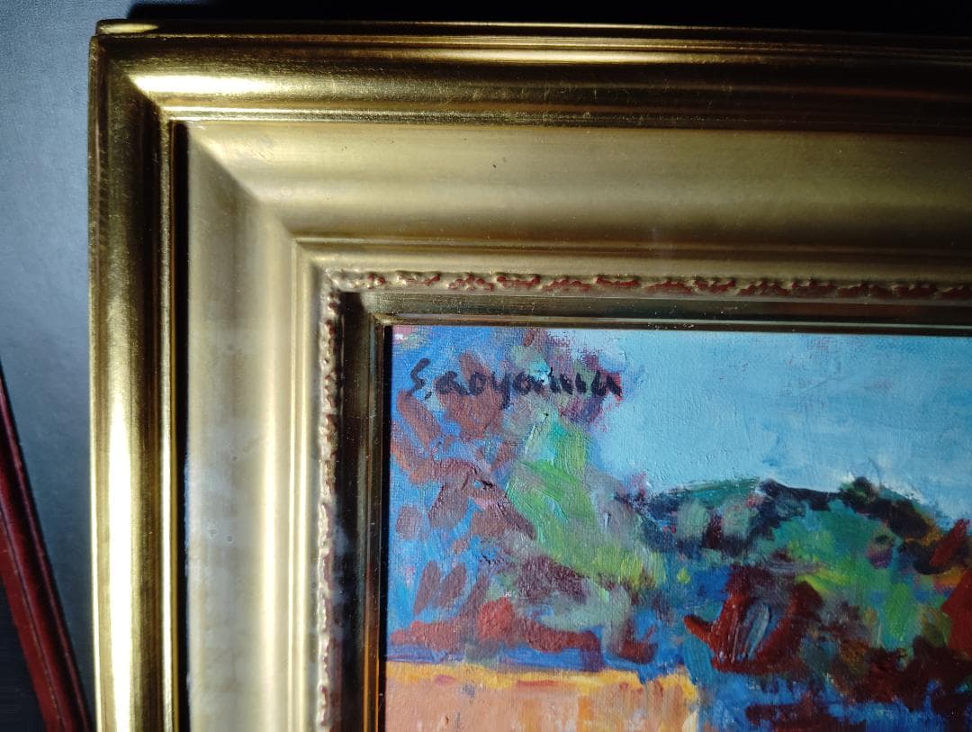 本日大特価‼️美品絵画油絵 人気画家青山誠一風景画北スペインロマネスクの僧院