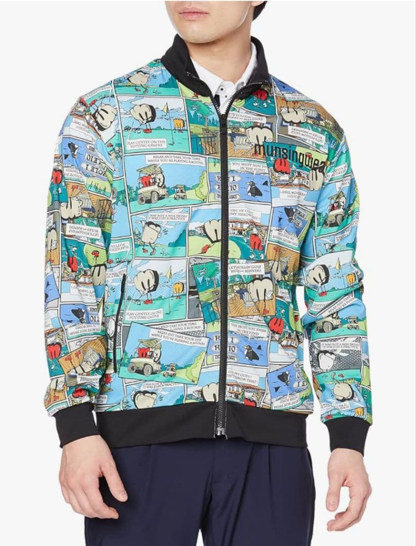 マンシングウェア ENVOY エンボイ コミック柄 メッシュアウター　サイズL