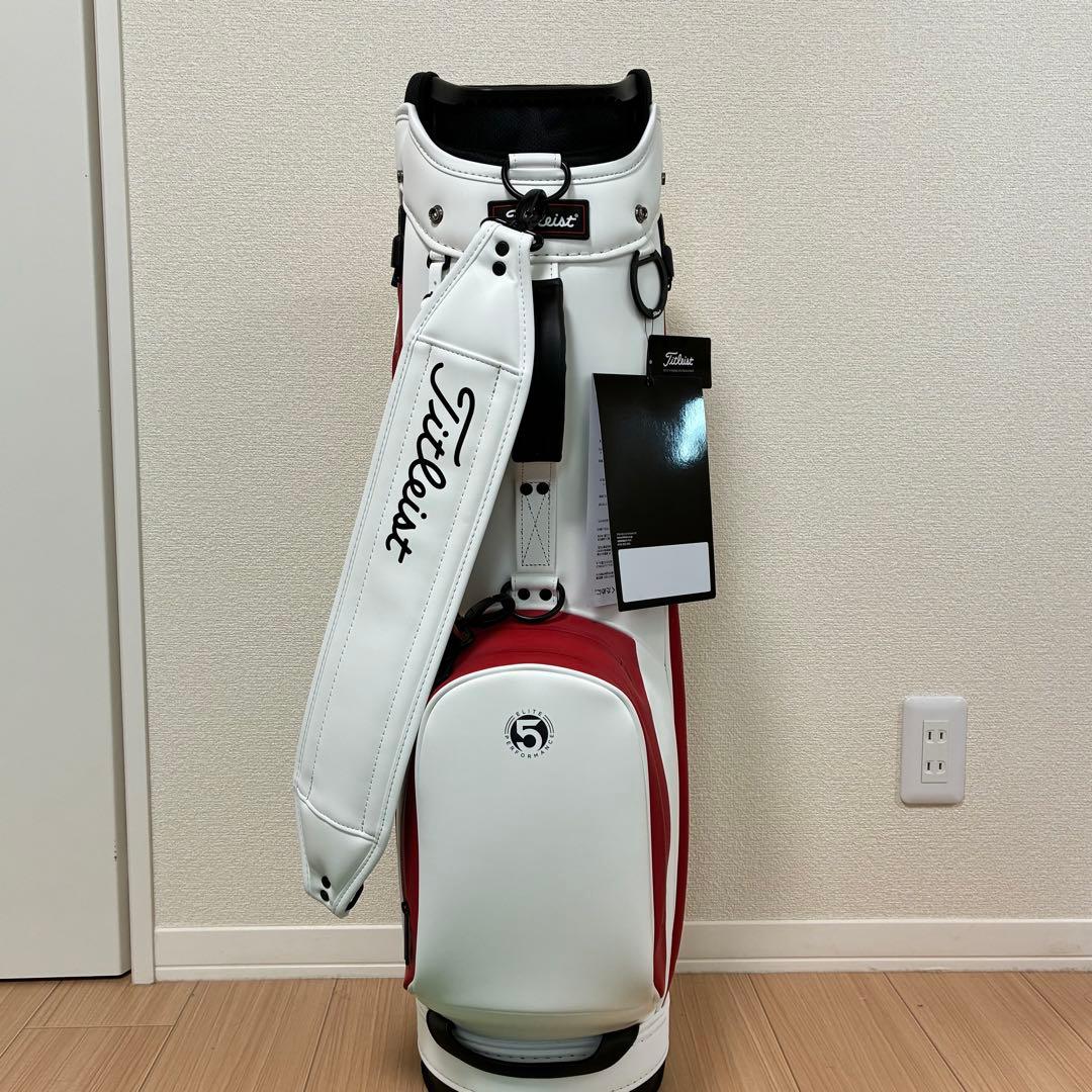 ★新品未使用★Titleist タイトリストキャディバッグ ホワイト/レッド