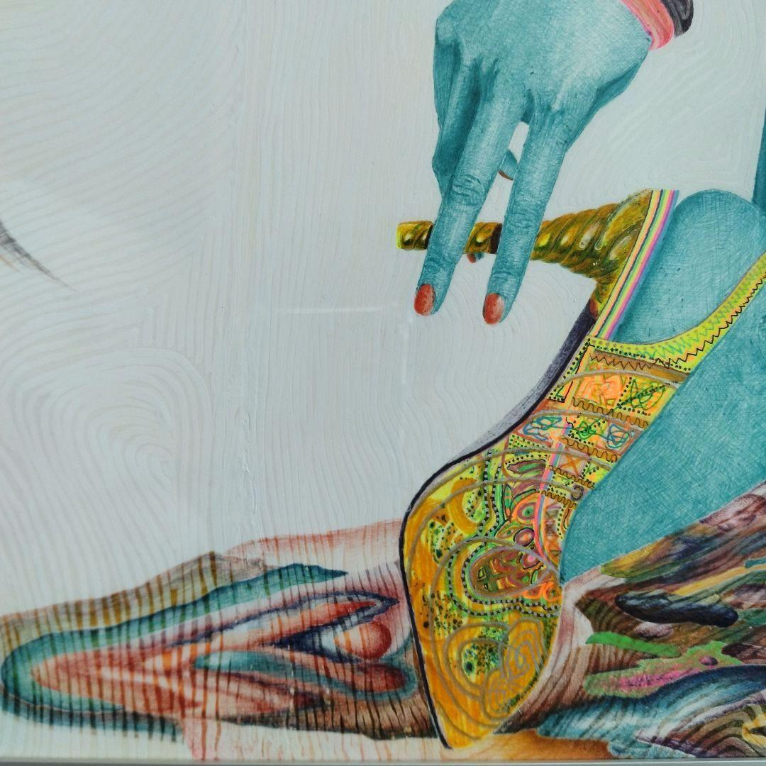 ♪絵画　カラフル　アート　ハンドメイド　オリジナル　ペン画　抽象画