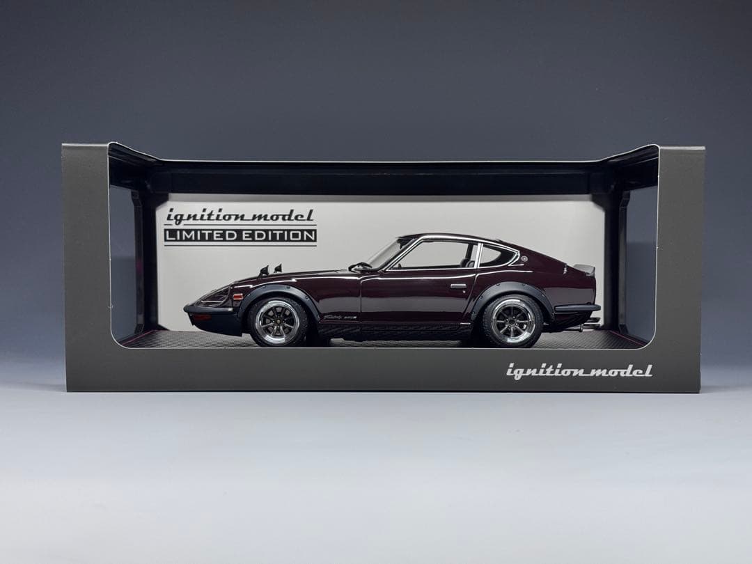 IG 1/18 日産 フェアレディ 240ZG HS30 マルーン エンジン