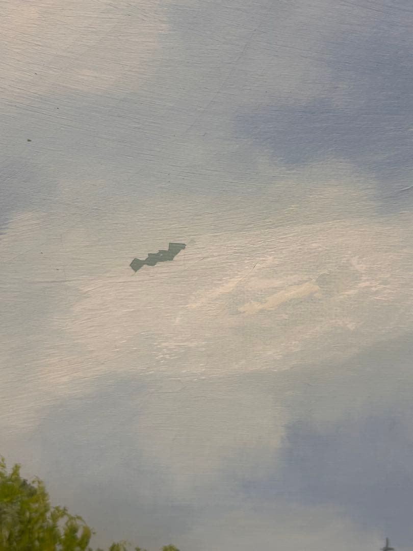 塚田国次　コカ城　油彩画 フレーム付き　送料込み1202