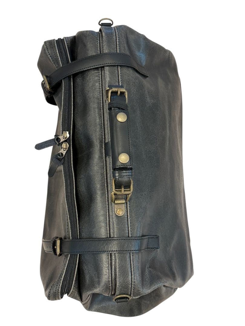 レトロアウトポケットダレスボストン本革付属　鞄の聖地兵庫県豊岡市製トラベルバッグ