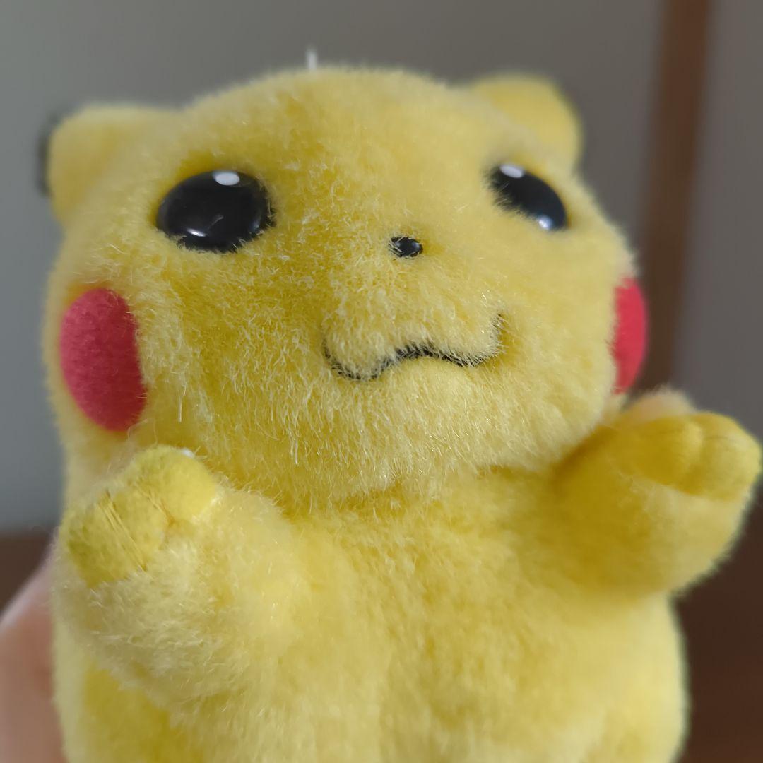 ま*ろ様 赤タグ TOMY ピカチュウ 初期 ポケモン　赤文字トミー　お腹を押す