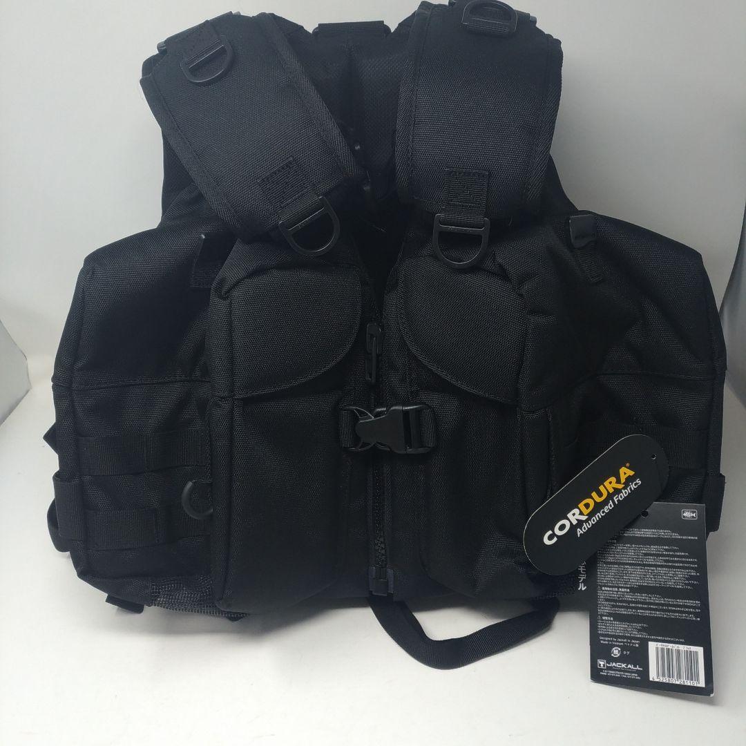 JACKALL ブラック　バーサタイル　ゲームベスト 釣り　ライフジャケット