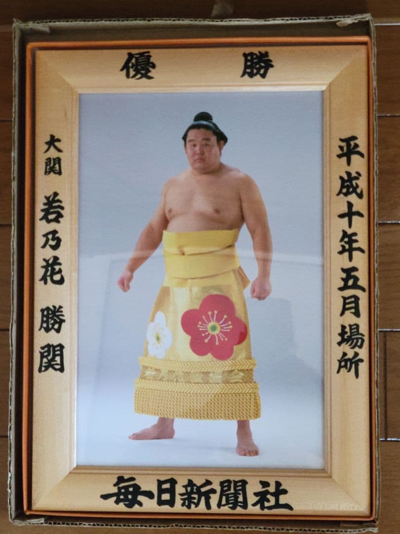 大相撲優勝額ミニチュア　平成10年5月場所　若乃花
