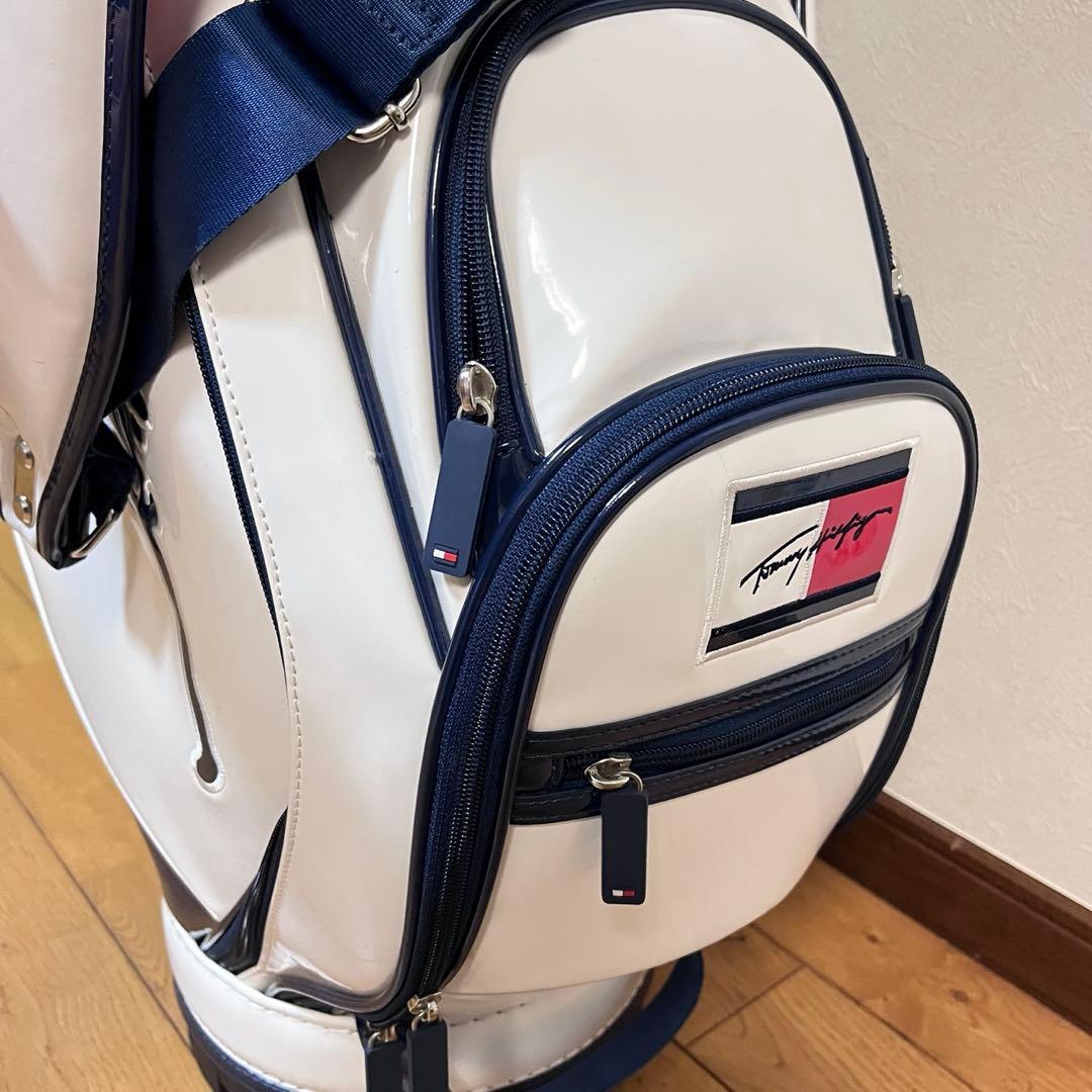 美品 トミーヒルフィガー キャディバッグ 9型 エナメル ユニセックス