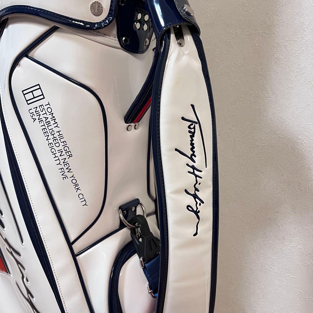 美品 トミーヒルフィガー キャディバッグ 9型 エナメル ユニセックス