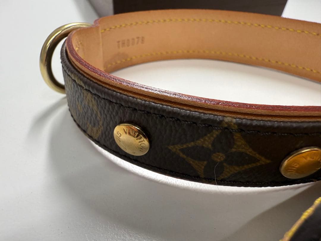 ななLouis Vuitton レザー首輪 ブラウン