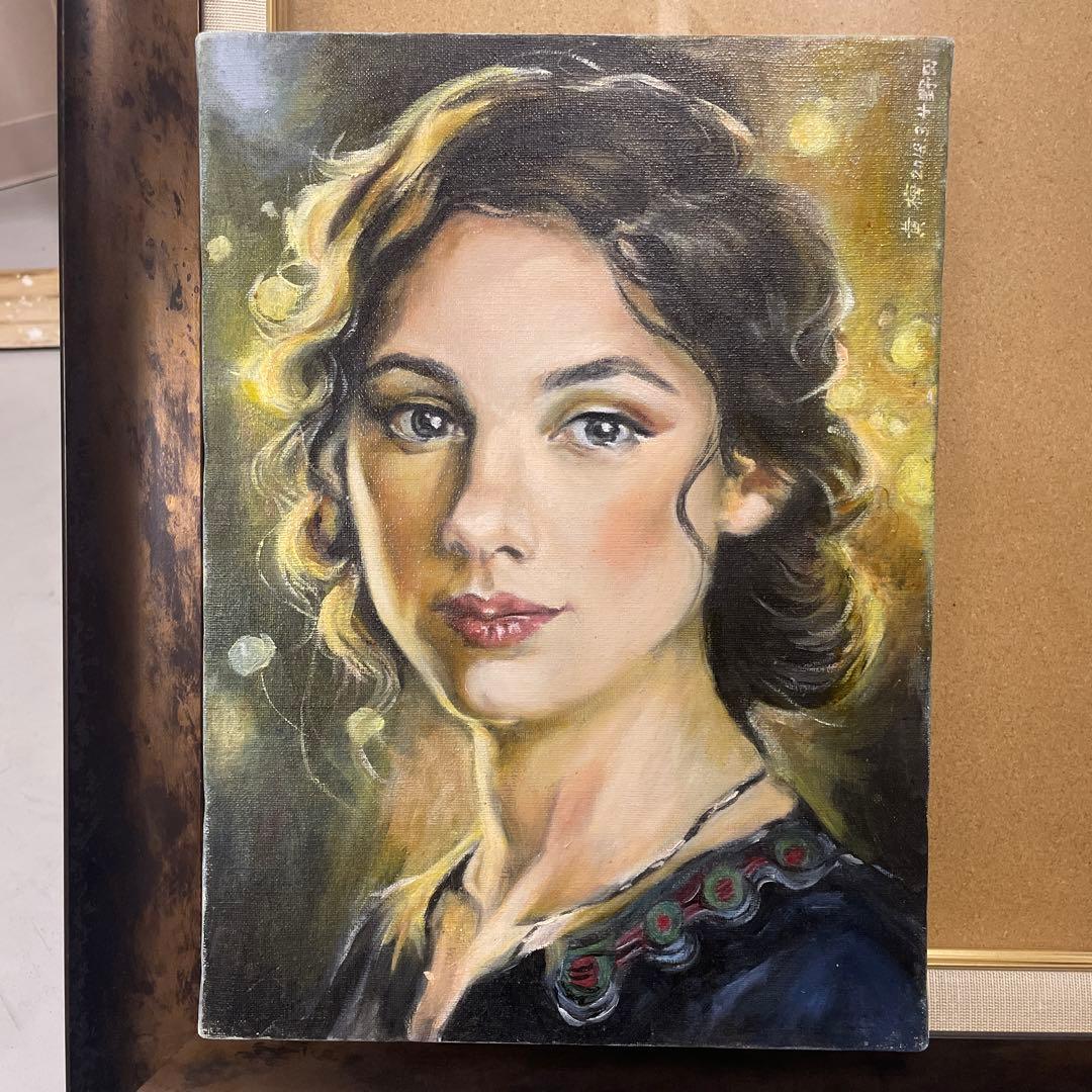 油彩人物画 柔らかな表情