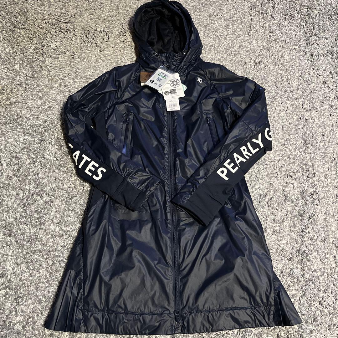 パーリーゲイツ　マイクロファイバー　ナイロンコート　保温性　フードあり