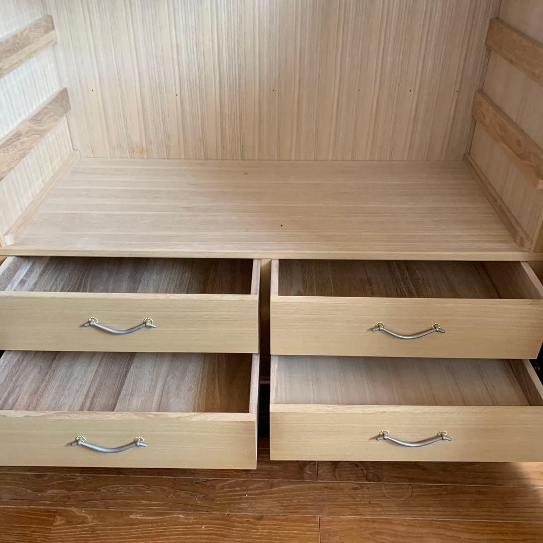 府中家具　桐　紫檀　引き出し付き　《分解発送》　無垢　リメイクにも