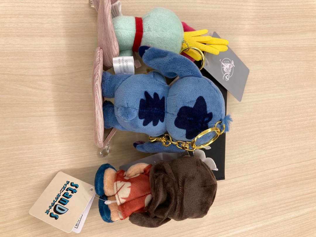 【ディズニー】リロ&スティッチとスクランプ　ぬいぐるみ キーホルダー3点セット