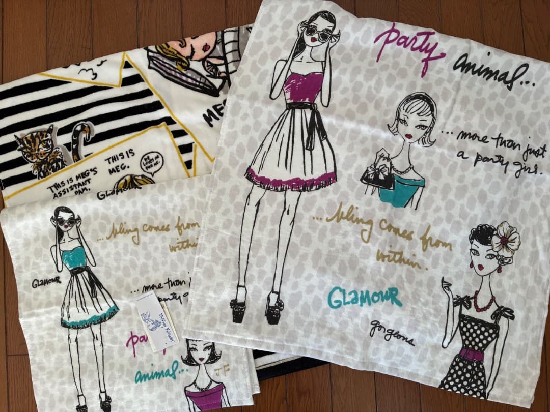 ジェフリーフルビマーリのタオル４枚セット　バス２枚&フェイス２枚