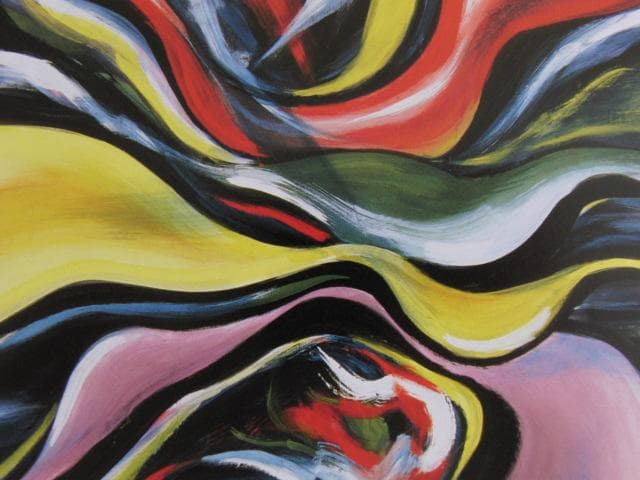 岡本太郎、【流れる夢】、希少な大判額装用画集より、新品高級額装付