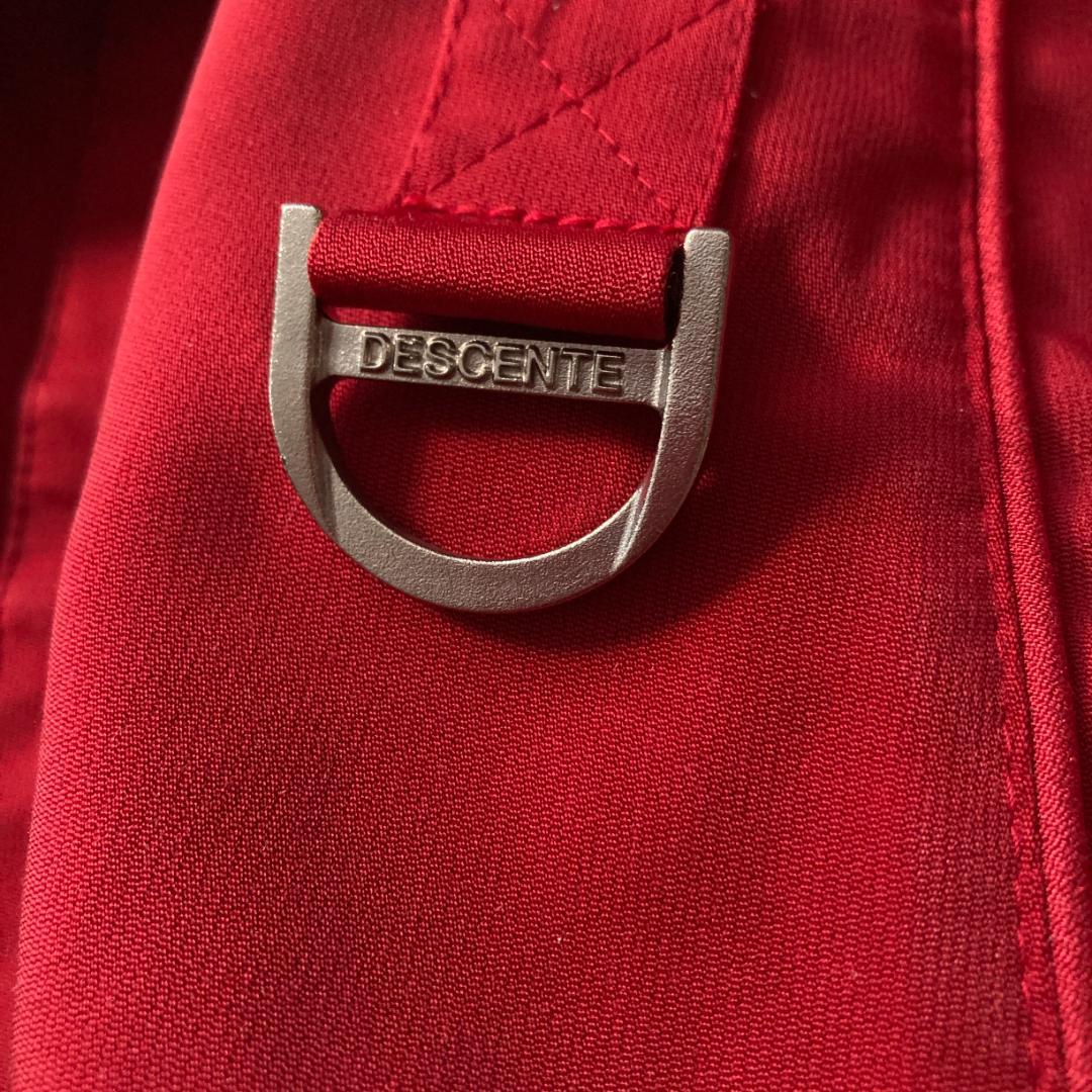 【好配色】デサント スキーウェア 上下セット L メンズ 赤 ジャケット パンツ