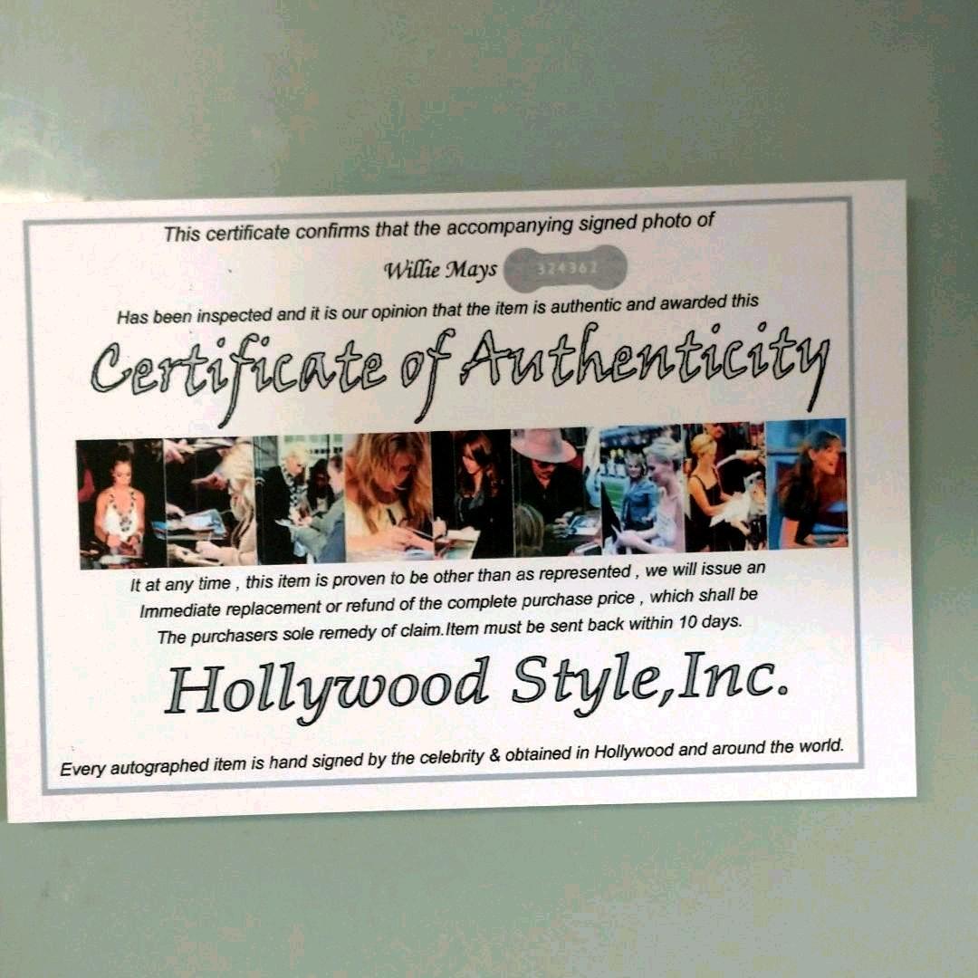 野球の殿堂…ウィリー・メイズ直筆サイン入り超 特大写真…顔アップ…①