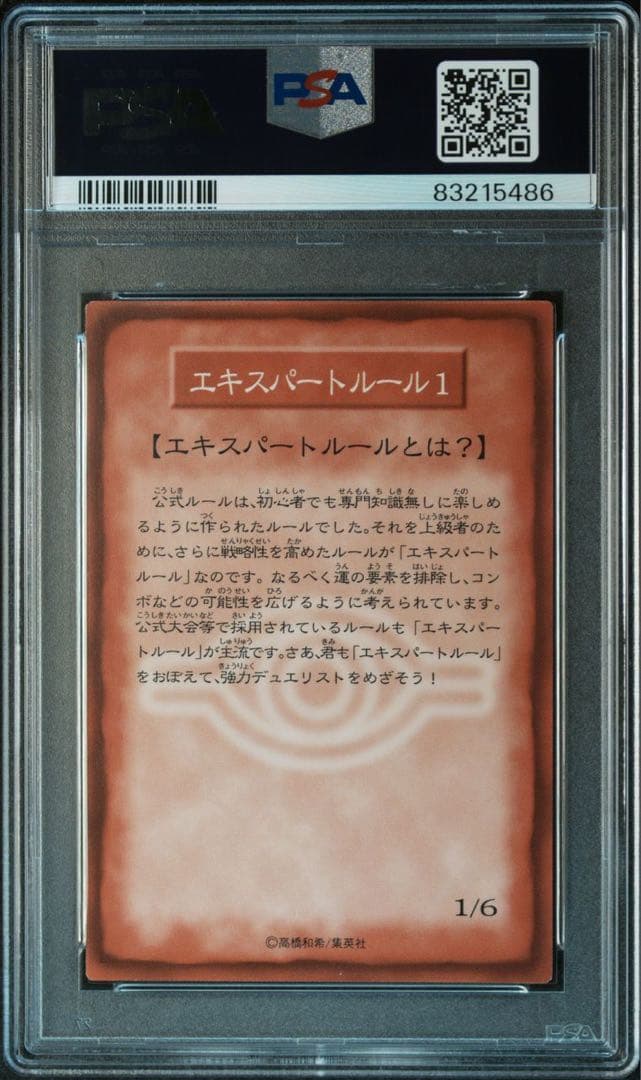 エキスパートルールカード　フルコンプセット6枚　PSA10　遊戯王　ブースター4