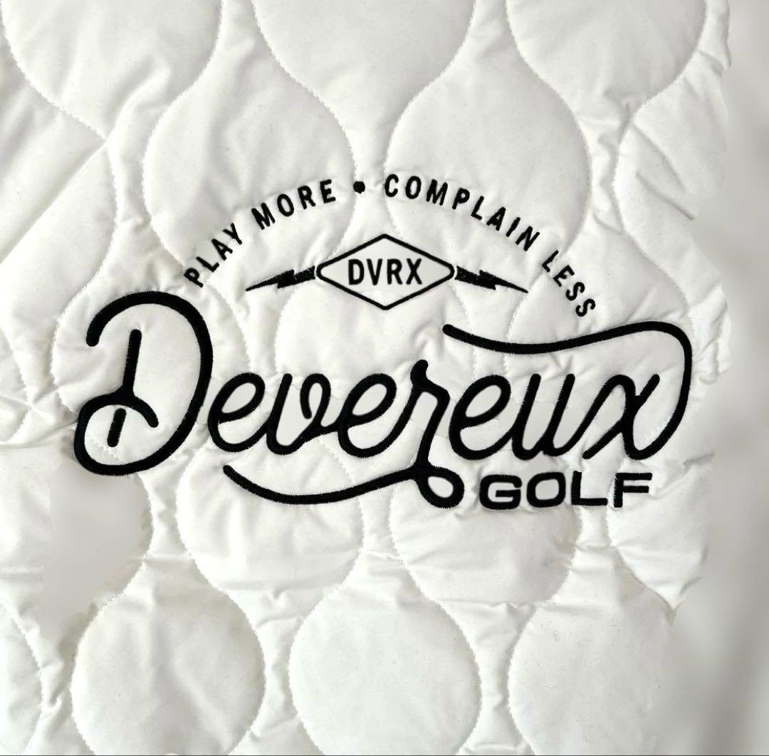 新品未使用【デヴァローゴルフ】中綿ダウンキルティング フルジップベスト（白）