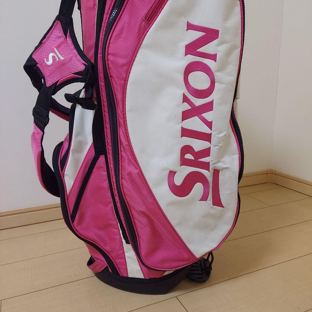 SRIXON スリクソン 軽量 キャディバック スタンド ホワイト/ピンク