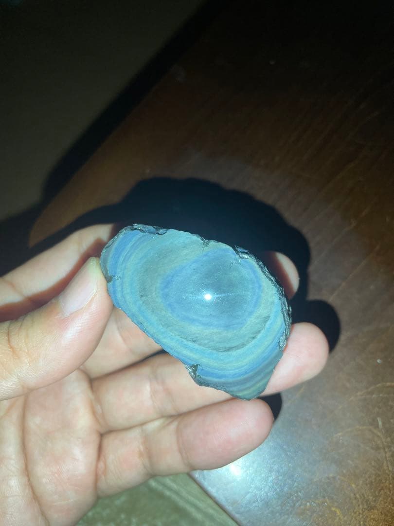 研磨品　十勝石玲瓏　ブルー、イエロー　レインボーオブシディアン