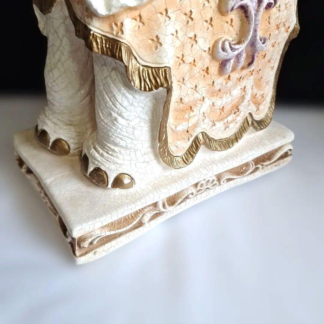 象の置物　2体セット　　陶器　オブジェ　運気上昇　インテリア　ヴィンテージ