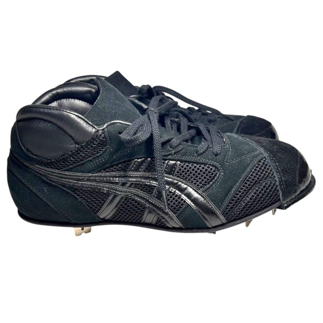 【新品未使用】asics 野球スパイク黒　スエードメッシュ　27.0