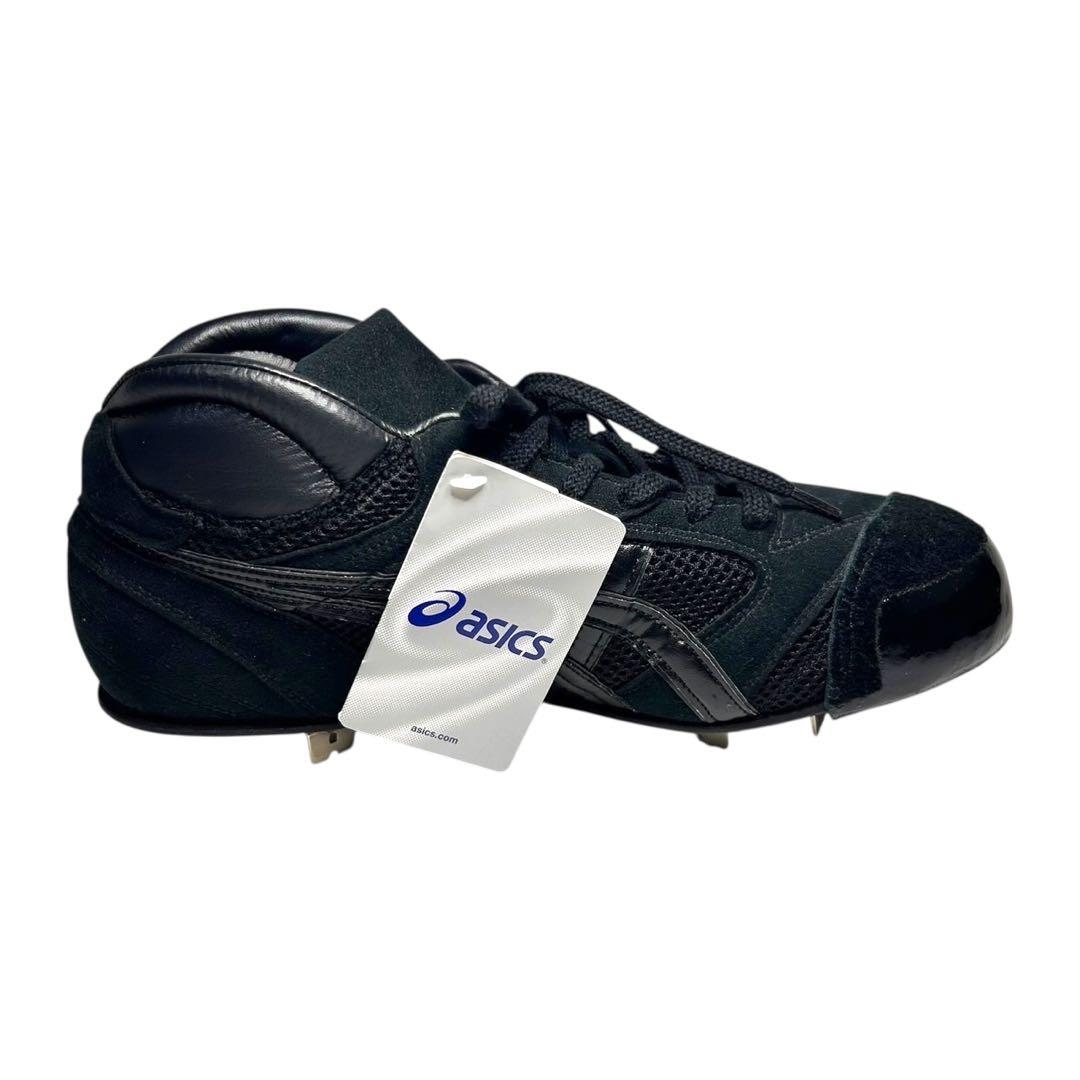 【新品未使用】asics 野球スパイク黒　スエードメッシュ　27.0