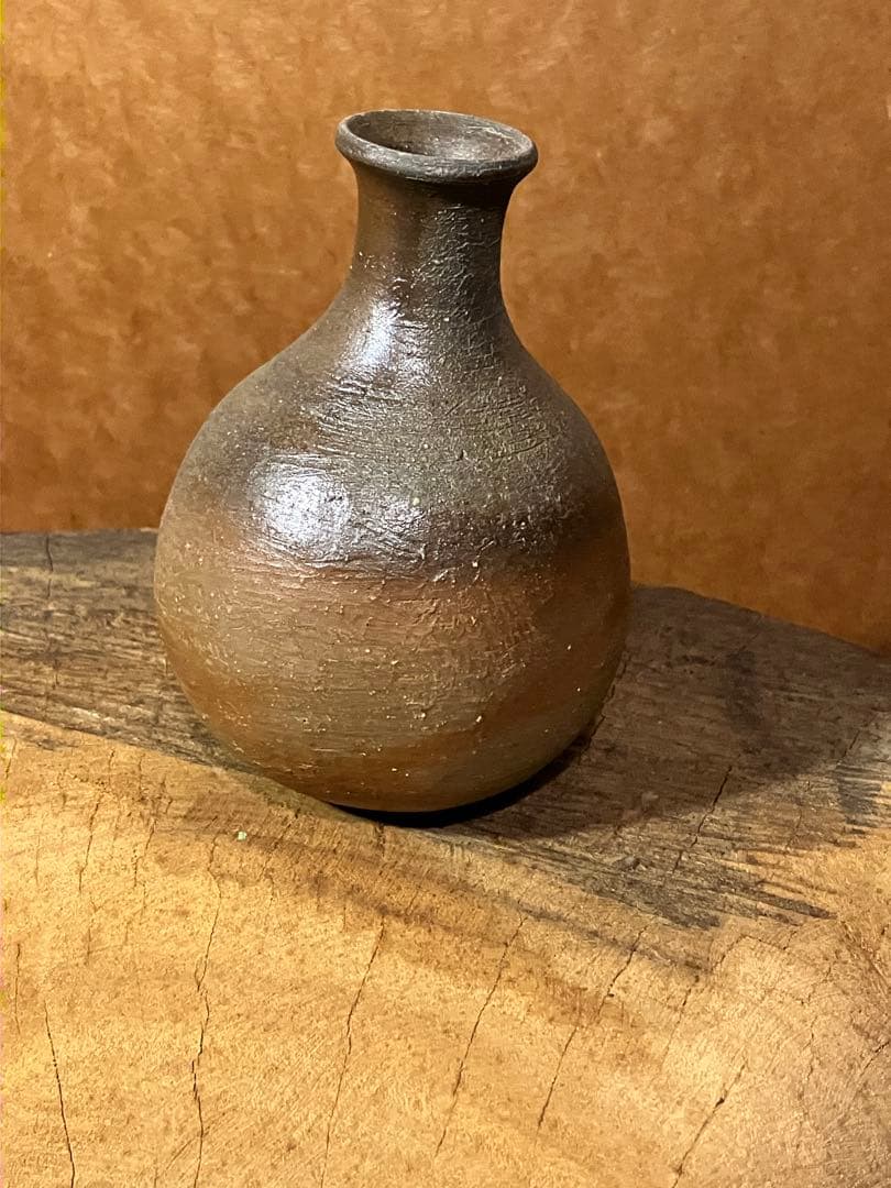 花入　徳利　登窯　焼き締め　備前　作家一点もの