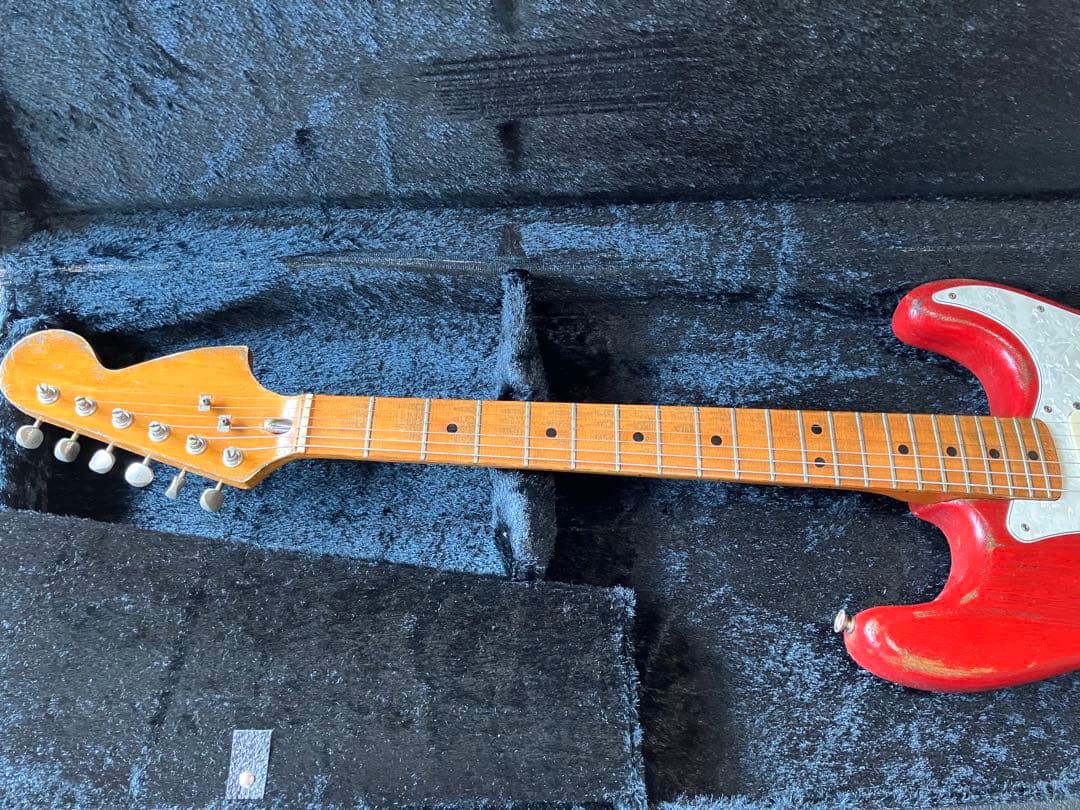 75年製Fernandes シースルーレッド オールラッカーレリック ストラト